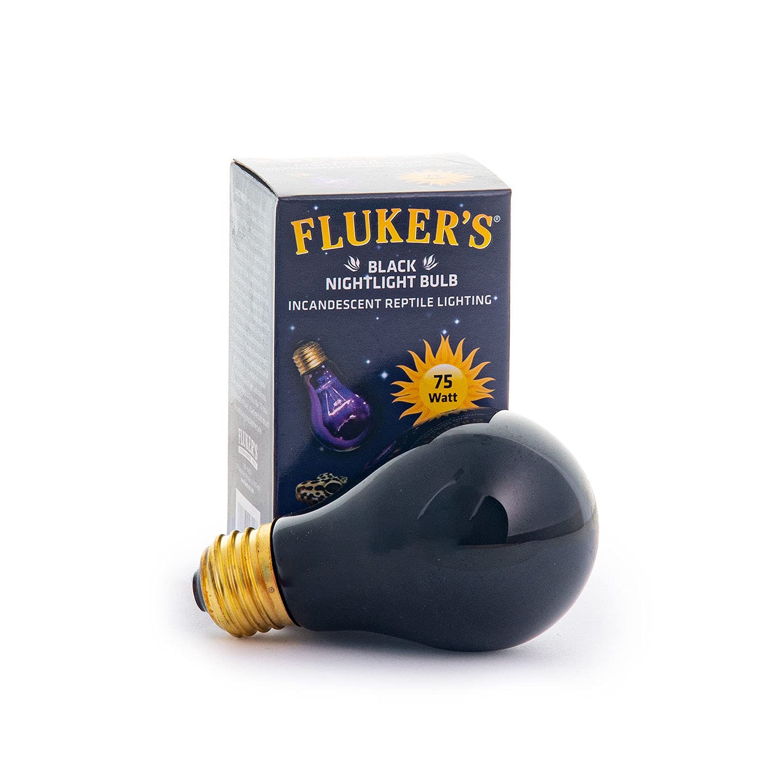 Flukers Incandescent Black Nightlight Bulbs for Reptiles 75 Watt