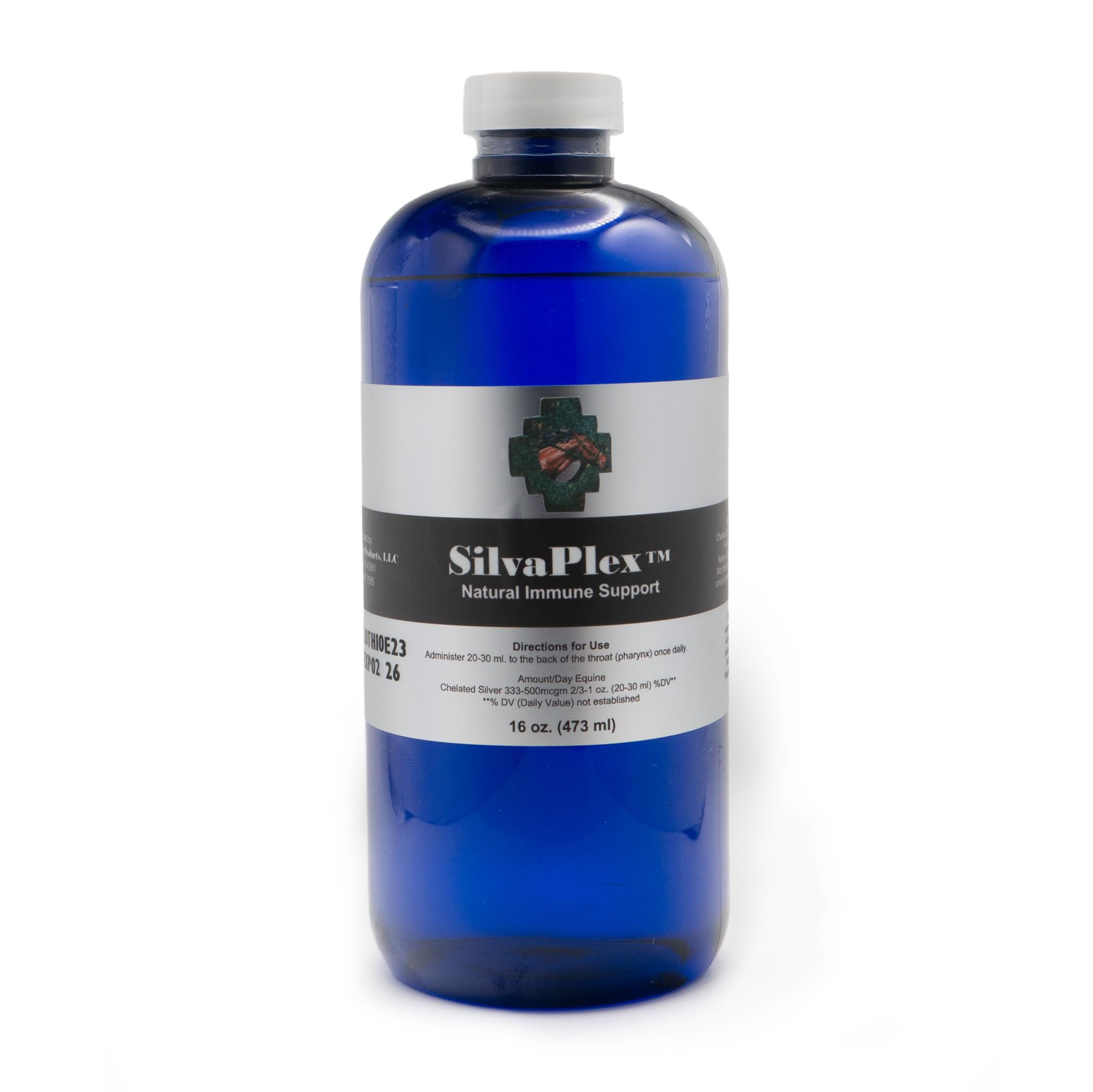SilvaPlex Natural Immune Support Solution for Dogs Cats Horses Small Animals 100