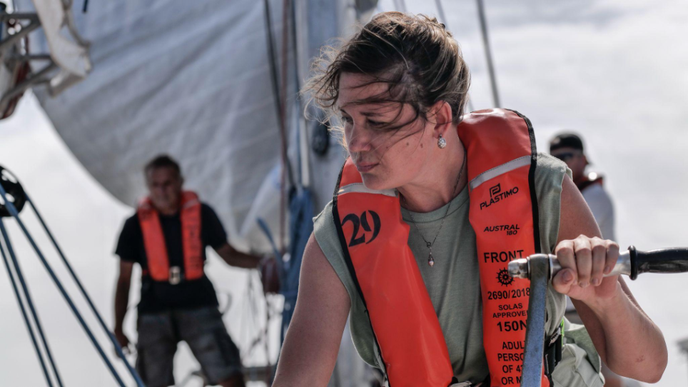 Paula Huber on board of Tara