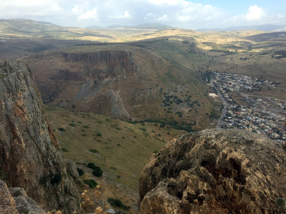 Berg Arbel mit Blick auf Golanhöhen