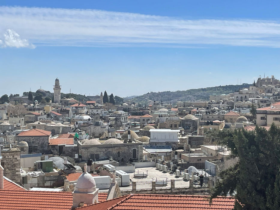 Altstadt Jerusalem vom Osterreichisches Hospiz aus gesehen
