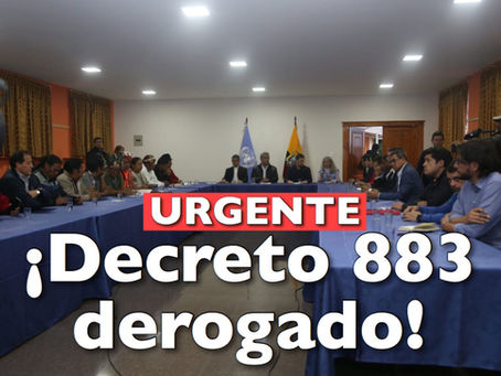 Derogatoria del Decreto 883