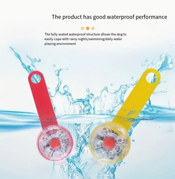 Thumbnail: Led Pendant Safety Light for Pets showing they are waterproof