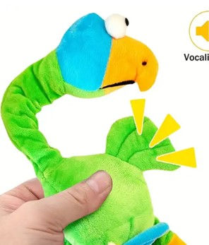 Thumbnail: Green plush bird dog toy