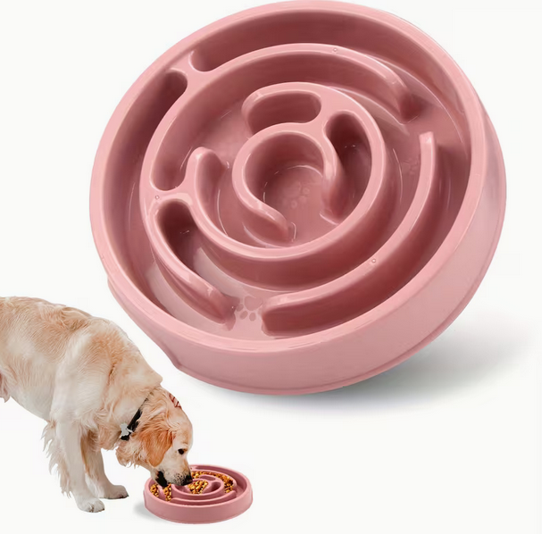 Thumbnail: Light pink hard wearing slo bowl for dogs