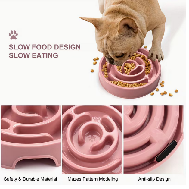 Thumbnail: Light pink hard wearing slo bowl for dogs