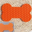 Thumbnail: Orange bone shaped licki mat