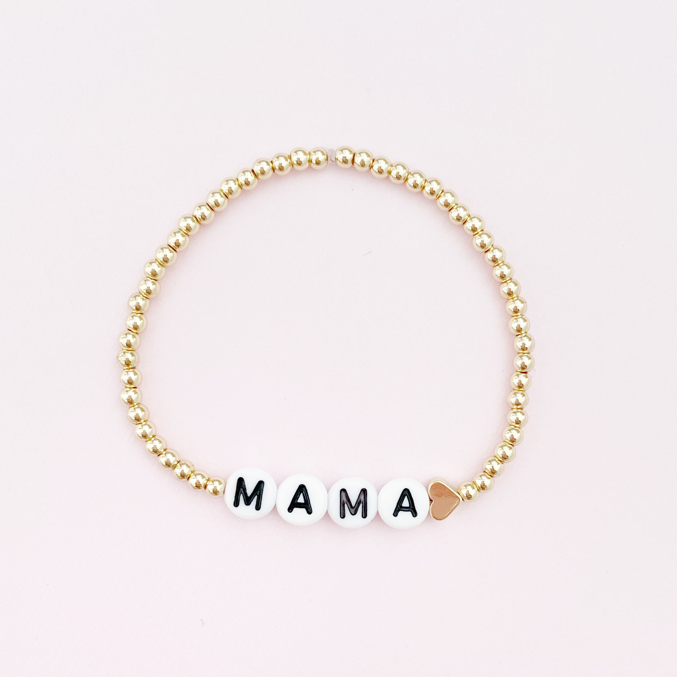 Gold Plated Beads with Matching Gold Plated Heart