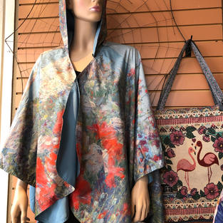 Reversible Rain Poncho Celia's Garden $69