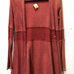 Distressed Studded Duster $25