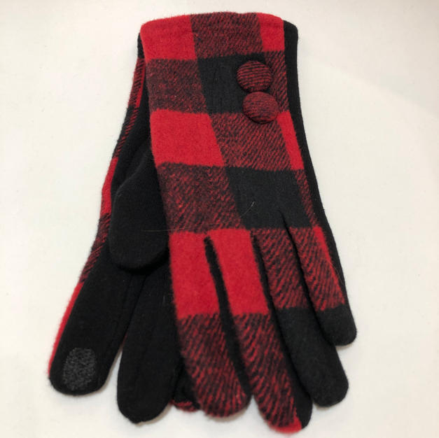 Plaid Touch Screen Gloves $14.95