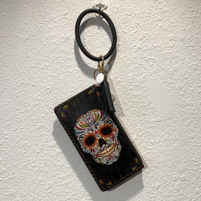 Sugar Skull Hoop Wristlet $28.95