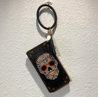 Sugar Skull Hoop Wristlet $28.95