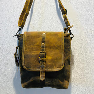 Myra Distressed Leather Crossbody $75