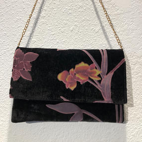 Black Velvet Clutch w/shoulder chain $39