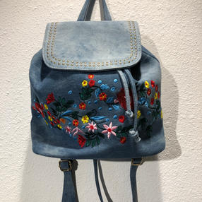 Embroidered Denim Back Pack $41