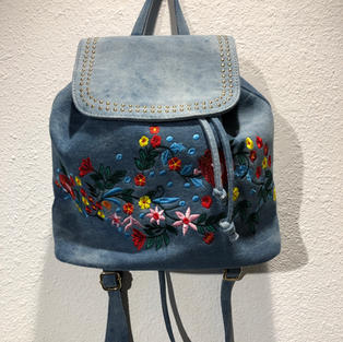 Embroidered Denim Back Pack $41