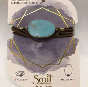 Turquoise Stone Wrap Bracelet/Necklace $24.95