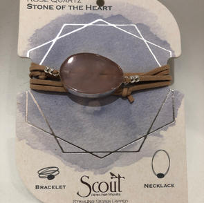 Rose Quartz Stone Wrap Bracelet/Necklace $24.95