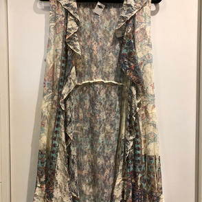 Long Vest w/Ruffles $59.00