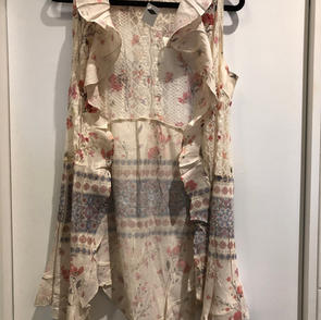 Long Vest w/Ruffles $59.00