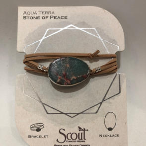 Aqua Terra Stone Wrap Bracelet/Necklace $24.95
