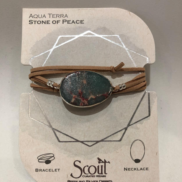 Aqua Terra Stone Wrap Bracelet/Necklace $24.95