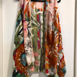 Floral Sheer Long Vest $32.50