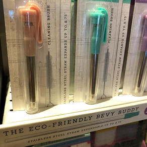 Collapsible Stainless Straw w/Cleaning Brush $7.50
