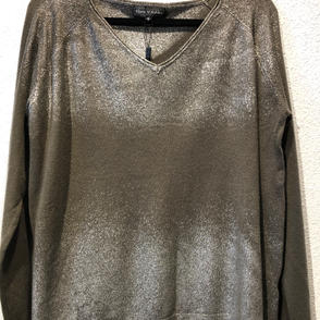 Olive Metallic Long Sleeved Top $57.50