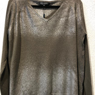 Olive Metallic Long Sleeved Top $57.50