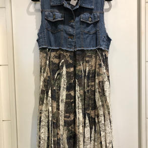 Denim Camo Vest/Skirt $72.00
