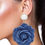 Thumbnail: Dimensional Denim Flower Earrings