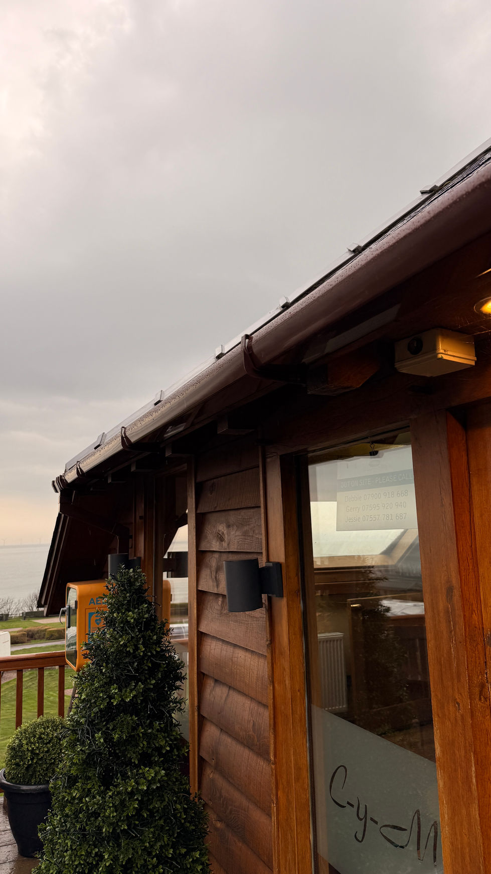UPVC gutter installation on commercial property exterior