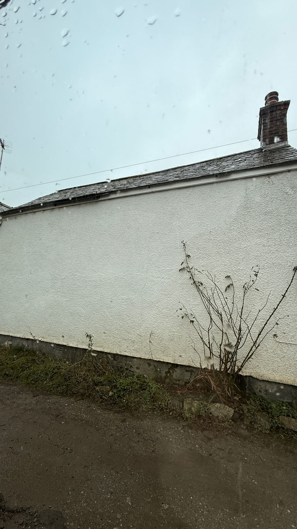 Newly installed UPVC guttering after storm damage repairs