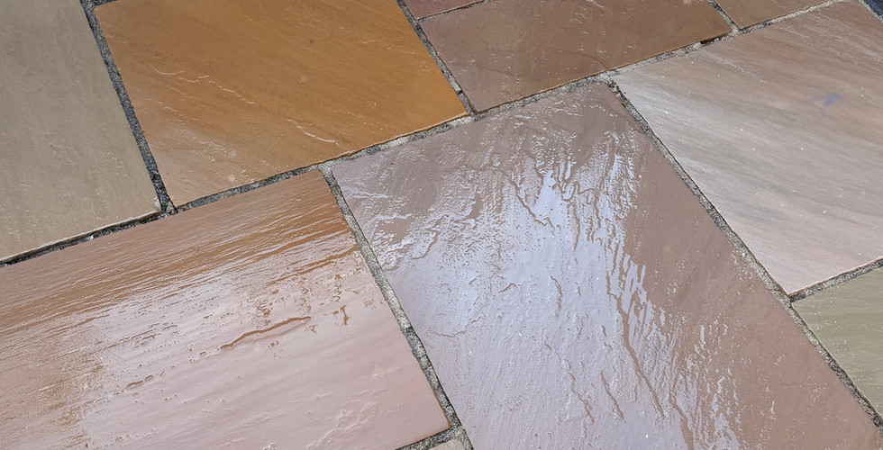 Clean patio in Mold Flintshire by OES 