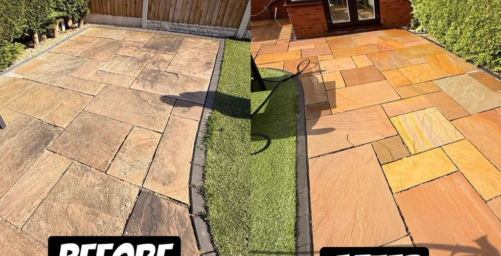Professional jet washing driveway cleaning in Mold Flintshire