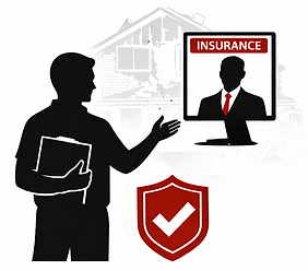 Public Adjuster in communication with Insurance Company to maximize settlement for property owner