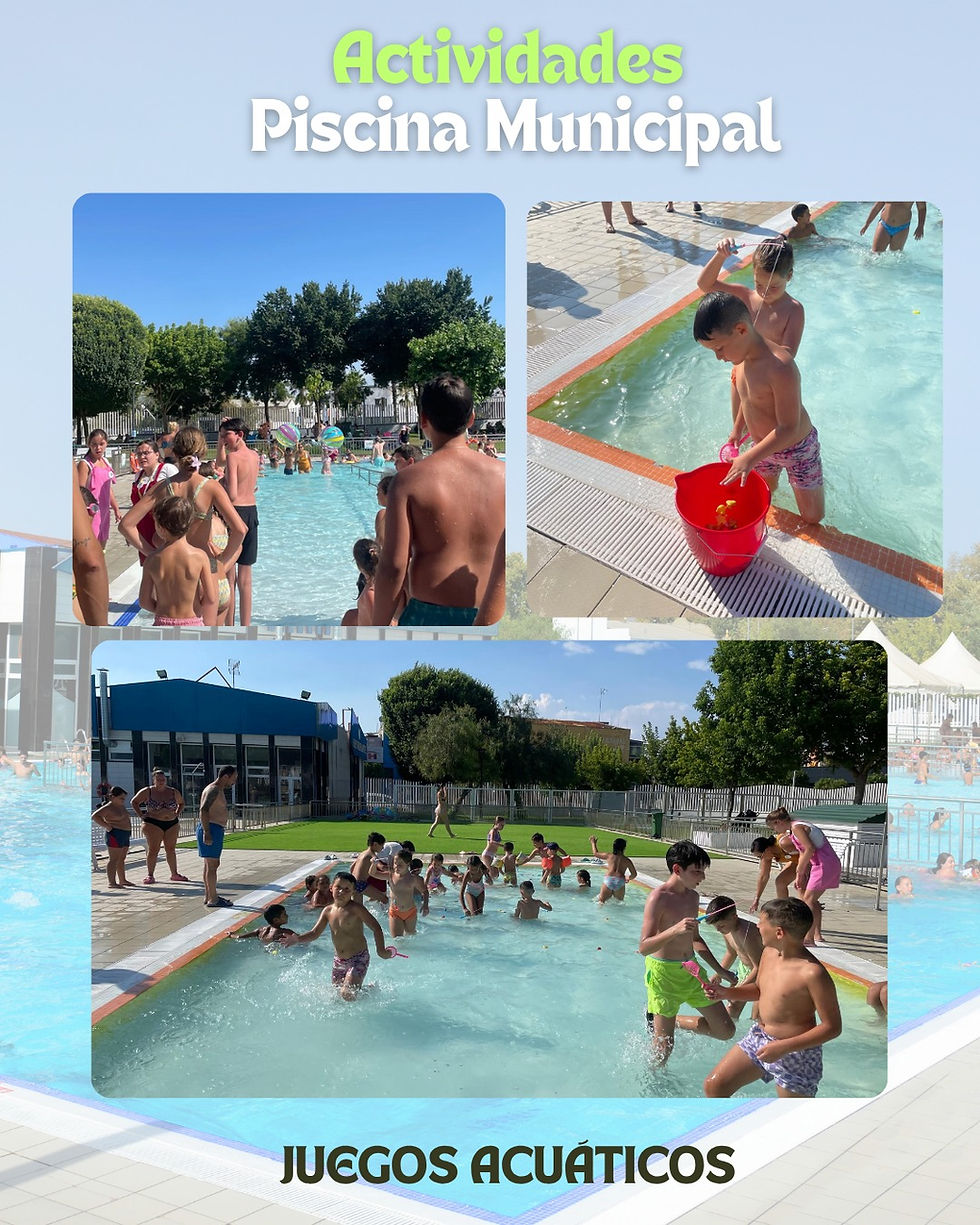 Actividades fin de semana en Piscina Municipal - Juegos acuáticos