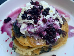 Blueberry Buttermilk Sourdough Pancakes