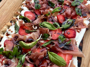Strawberry Goat Cheese Sourdough Flatbread