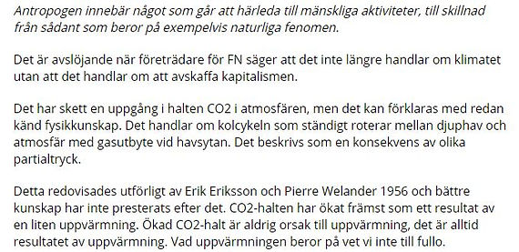 klimatbluffen  Mats Jandal  (nyheteridag