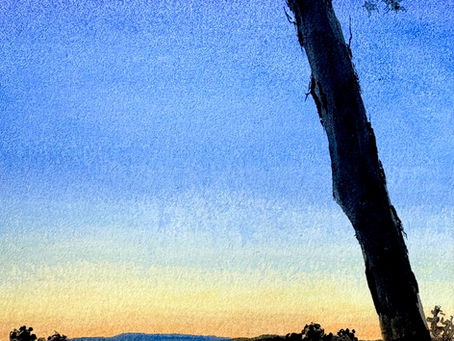 July 4th Sunset at Walnut Lake, an Acrylic Painting
