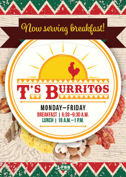 Now Serving Breakfast 5"x7" Table Tent Advertisements