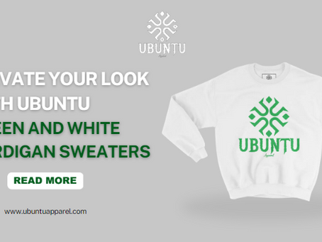 Elevate Your Look with Ubuntu Green and White Cardigan Sweaters