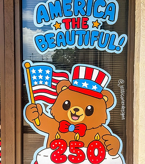Denver CO Window Painter Jessi Cortez painted Wandering Bear Tattoo 2.jpg