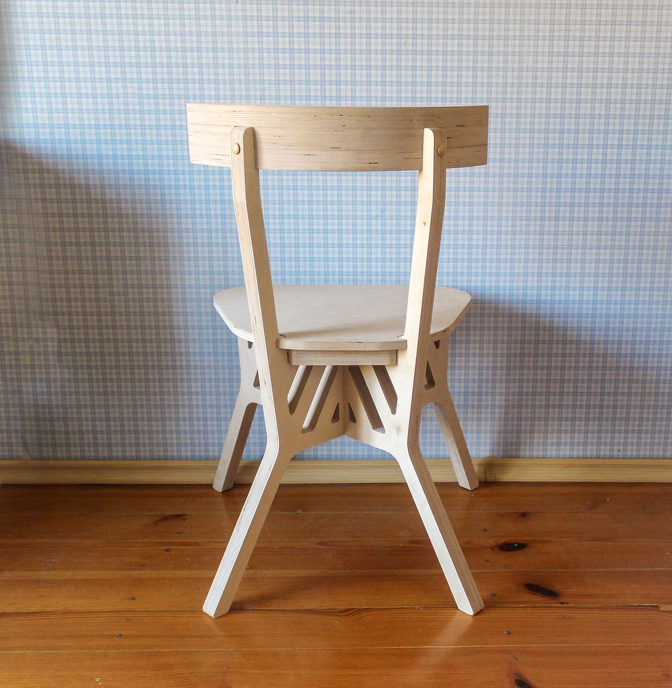Thumbnail: Self-assembly chair, wooden chair, modern plywood chair, scandinavian chair.