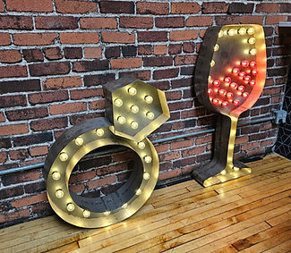 Large Marquee Ring, Large Marquee Wineglass