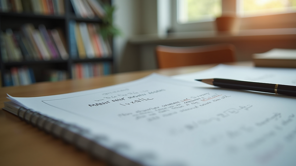 Close-up view of a student’s desk with math textbooks and notes