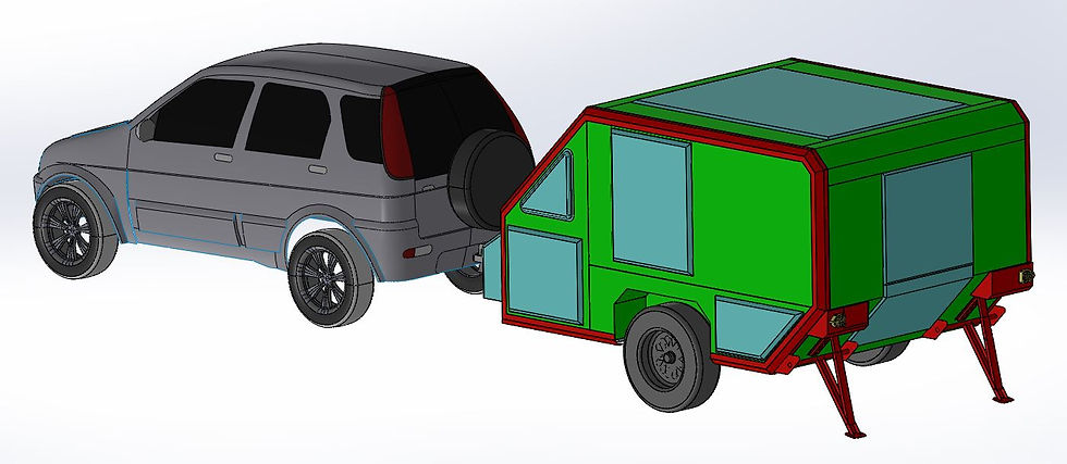 karavan + terios arka perspektif görünüş